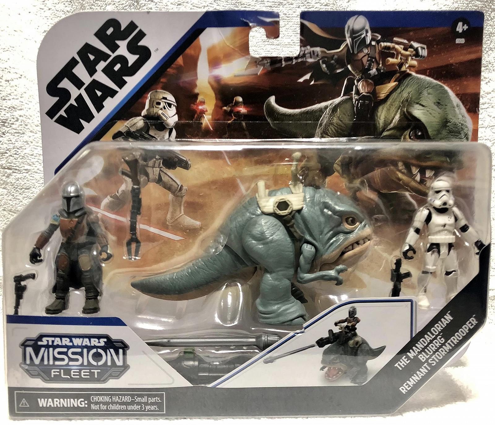 Фигурки Star Wars Hasbro Mission Fleet Экспедиционный Класс Мандалорец, Блург, Остаточный Штурмовик Битва в Пустоши, фото №1