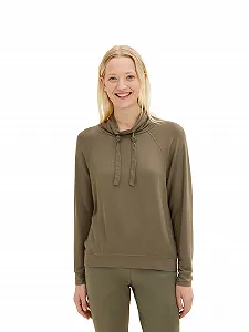 Женский Свитшот TOM TAILOR с воротником-стойкой - Фото 1