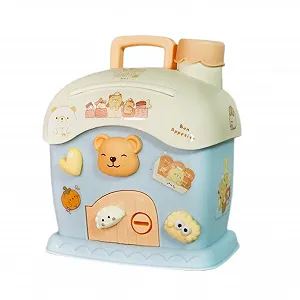 Скарбничка-будиночок з ключем та наклейками - Фото 1