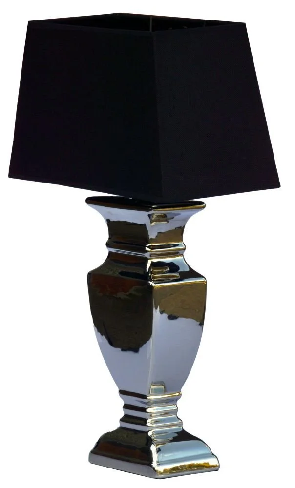 Настільна лампа DRULINE Silver Lady керамічна 59 см чорна срібляста, фото №1