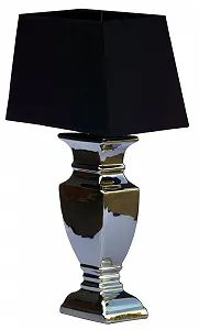 Настільна лампа DRULINE Silver Lady керамічна 59 см чорна срібляста - Фото 1