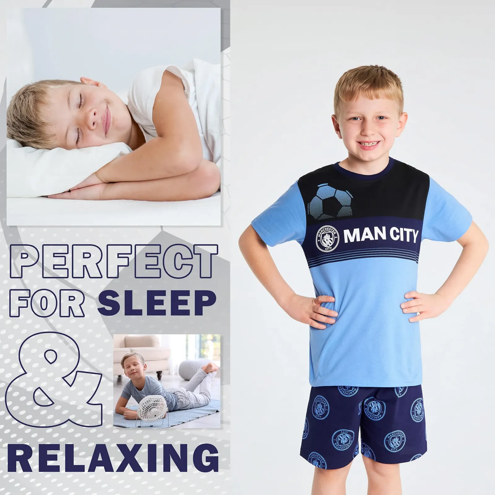 Комплект дитячої піжами (футболка та шорти) Manchester City FC, фото №4