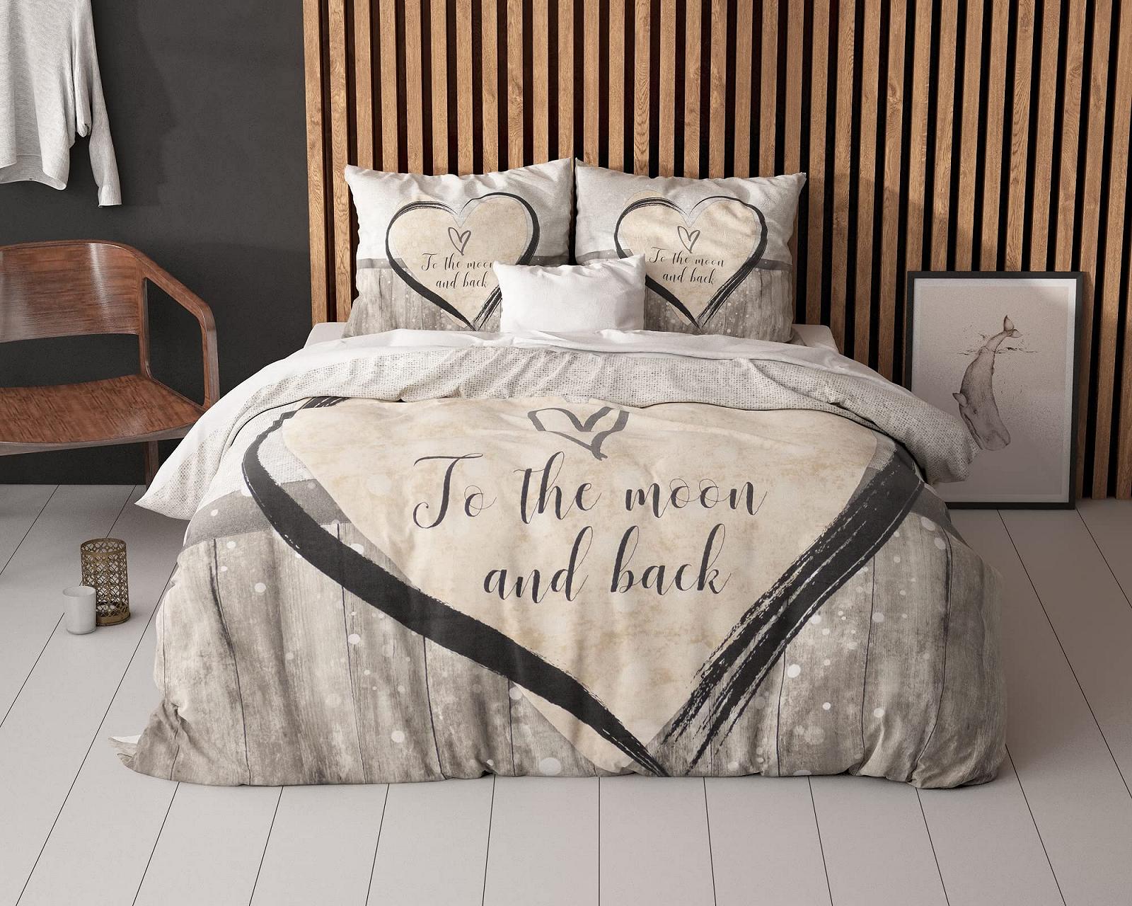 Постільна білизна Sleeptime Love Коричневий, 135 cm x 200 cm, 4 предм., з 2 наволочками 80 cm x 80 cm, фото №3