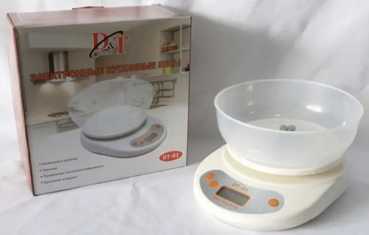 Весы кухонные DT-01 с чашей до 5 кг Белый, фото №3