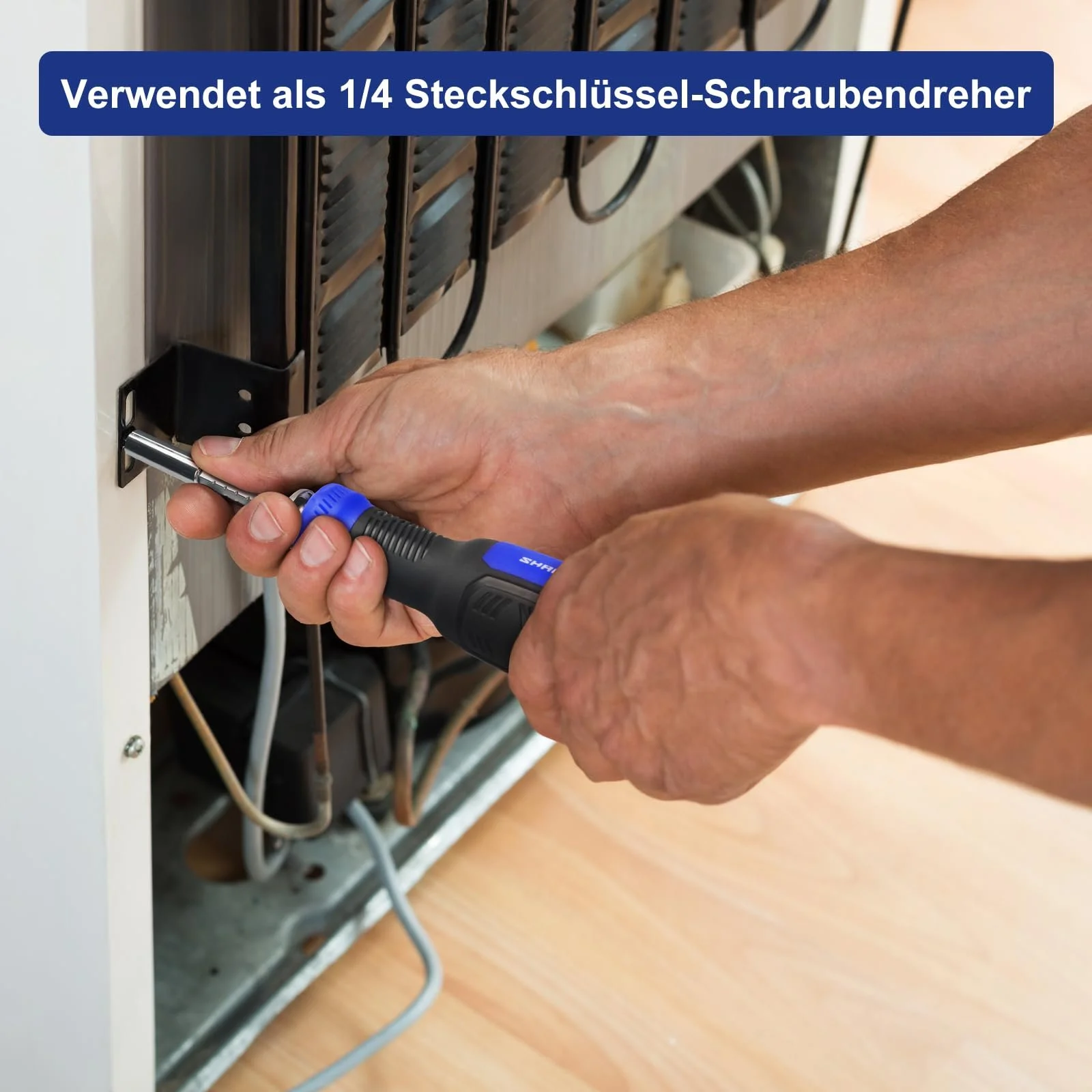 Викрутка-мультитул SHARDEN 13-в-1 магнітна з набором біт, фото №7