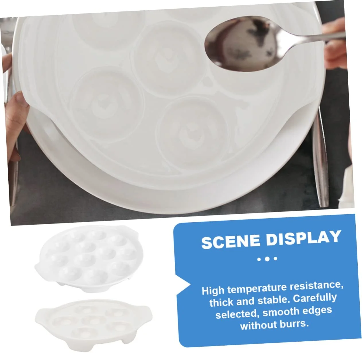 Форма для улиток керамическая с ручкой на 6 и 12 отверстий для духовки и посудомоечной машины, фото №9