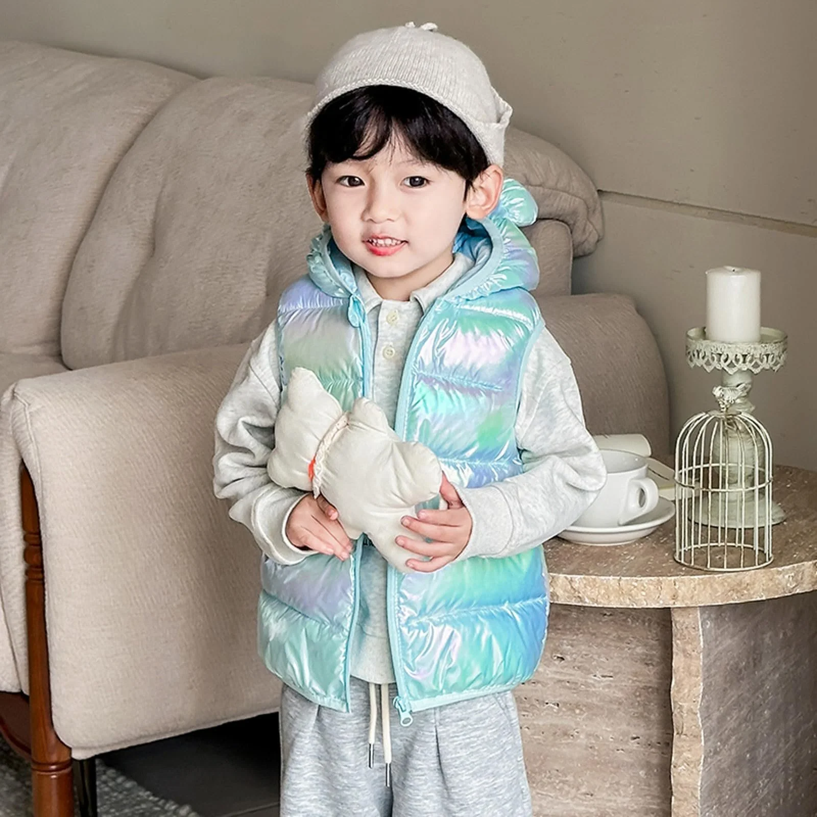 Дитячий теплий жилет Generisch для дівчаток і хлопчиків, фото №4