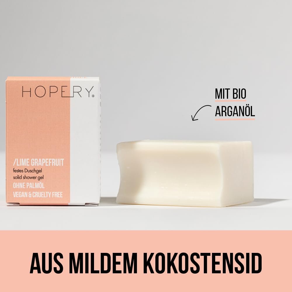 Твердий гель для душу Hopery Lime & Grapefruit 70 г, фото №4