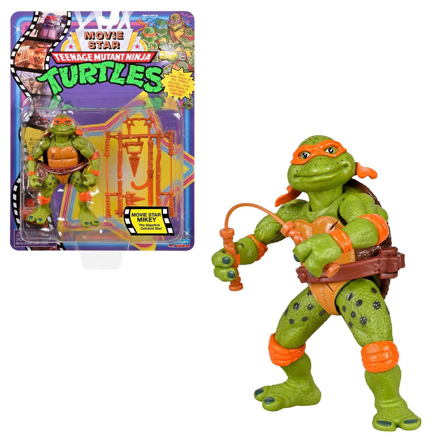 Подвижная фигурка GIOCHI PREZIOSI NINJA TURTLES серии Movie Star '90, 10 см, случайная модель, фото №3