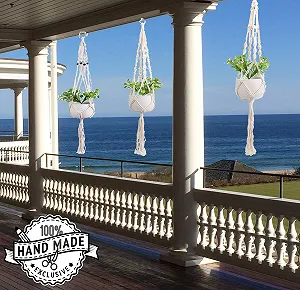 Тримачі для вазонів макраме набір 3 шт. 100 см synthetic.ua - Фото 1