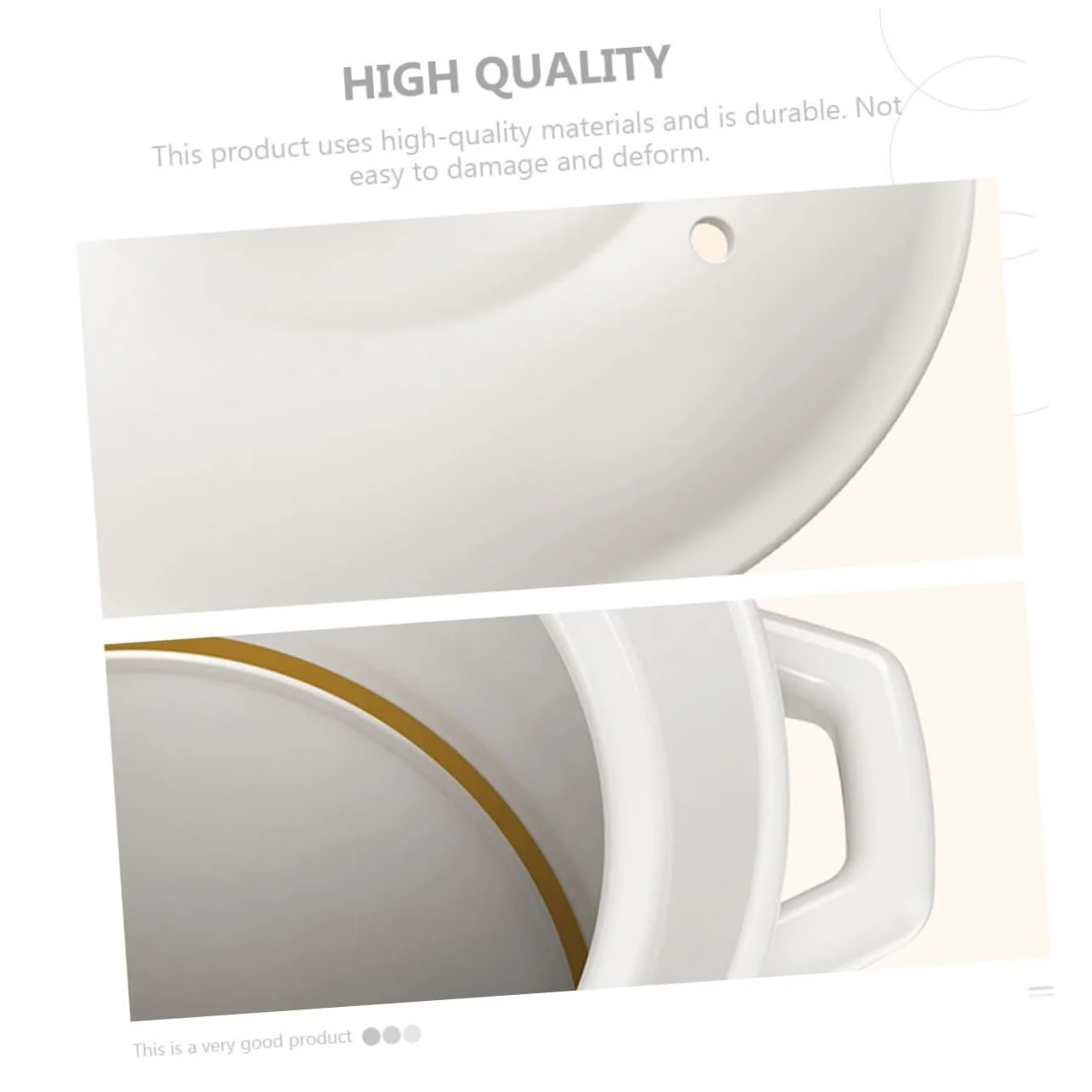 Каструля для тушкування PartyKindom керамічна термостійка з ручкою, фото №3