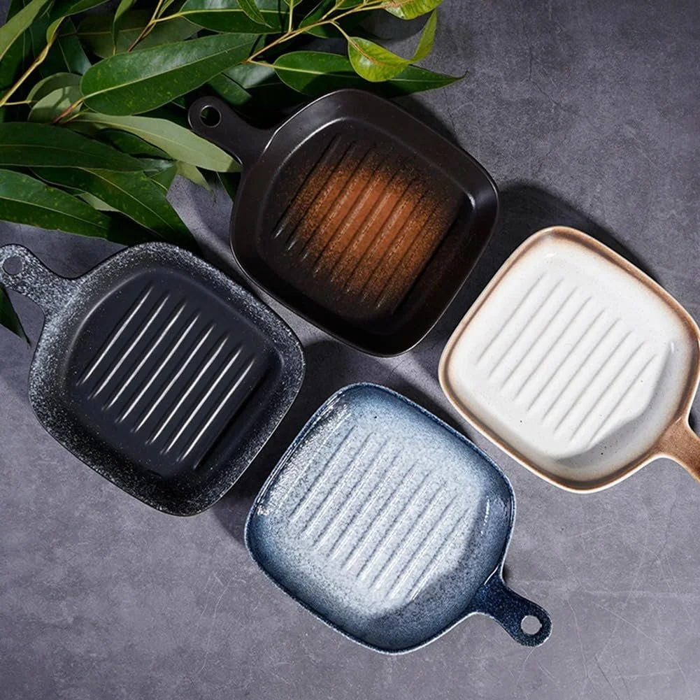 Форма для запікання керамічна для гриля та мікрохвильової печі Жовта, фото №7