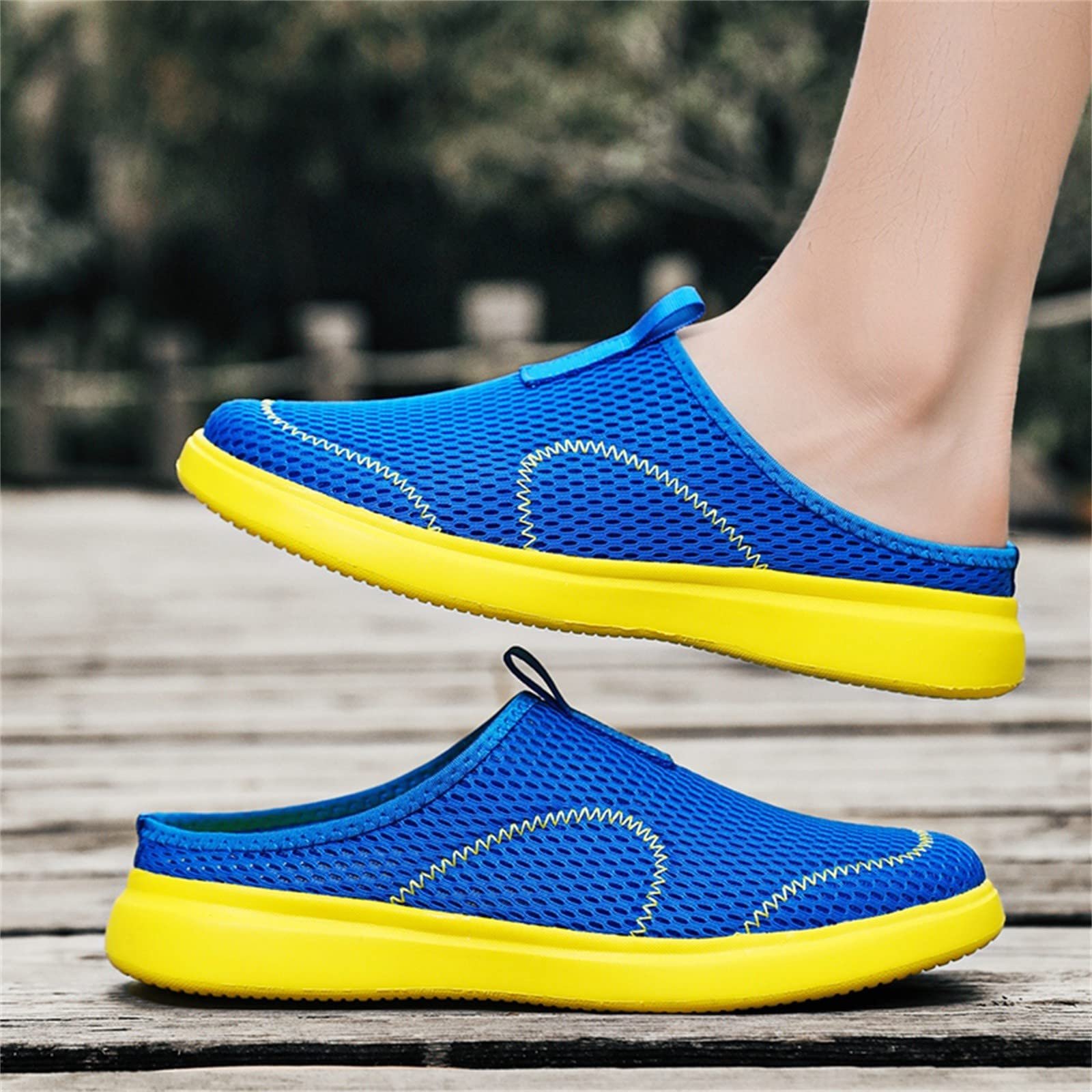 Кросівки чоловічі Літо 2022 Hollow Fly Woven Легкі Дихаючі Зручні Decompression Fashion Sports Running Shoes, фото №7