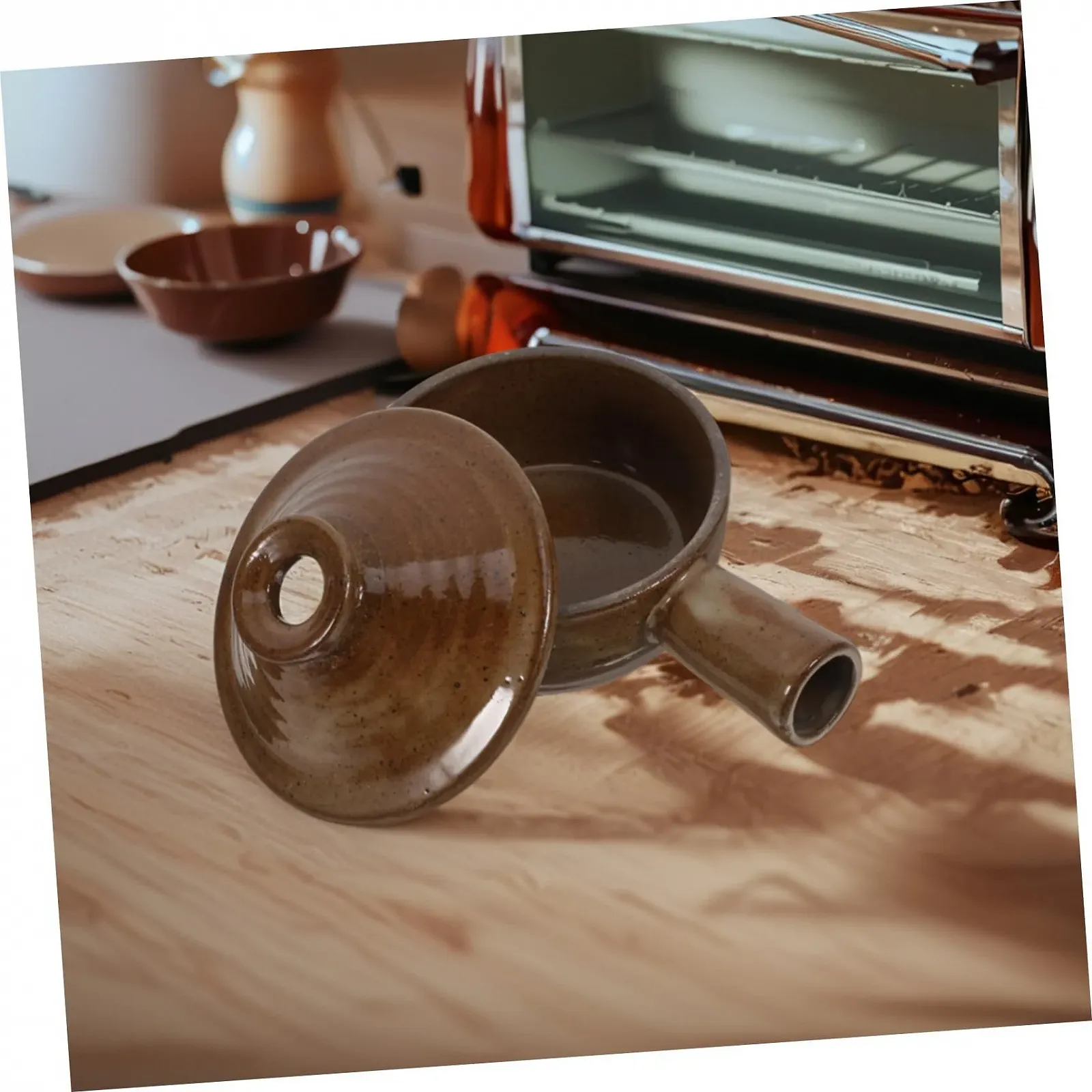 Ківш-сотейник З кришкою антипригарний термостійкий Для мікрохвильової печі та плити, фото №5