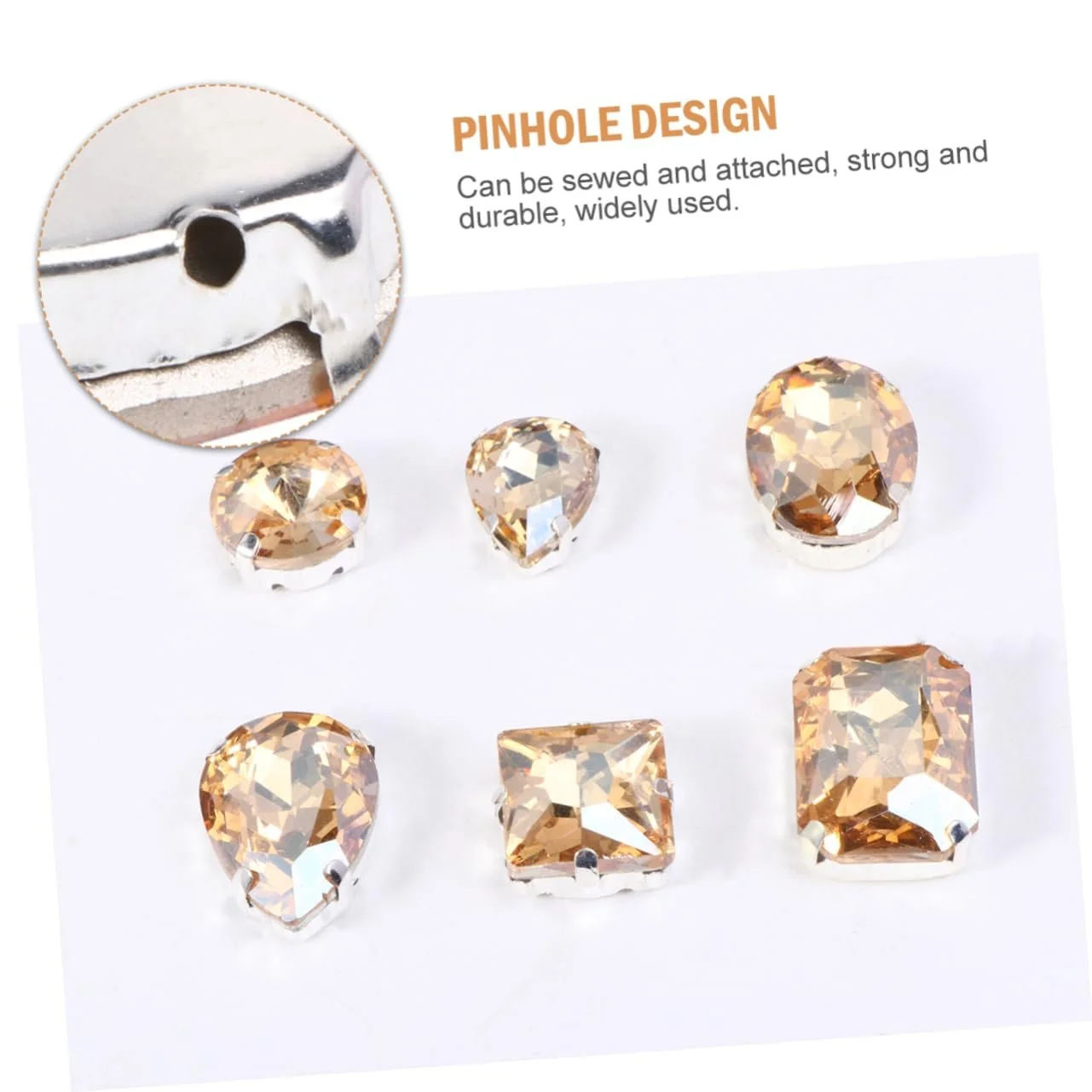 Пришивні стрази SEWACC 50 шт. з кігтями для шиття, самоцвіти з кігтями, пришивні самоцвіти, скляні кришталеві, фото №5