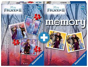 Набор пазлов и мемори Ravensburger Frozen 20673 Холодное сердце 2 5-в-1 - Фото 1