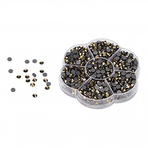 Стрази Скляні стрази для DIY дизайну нігтів, 1000 шт., аксесуари одягу JM201 Золотий - Фото 1