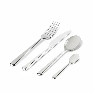 Набір столових приборів Alessi Amici BG02S24, 24 шт., нержавіюча сталь 18/10, срібний synthetic.ua - Фото 1