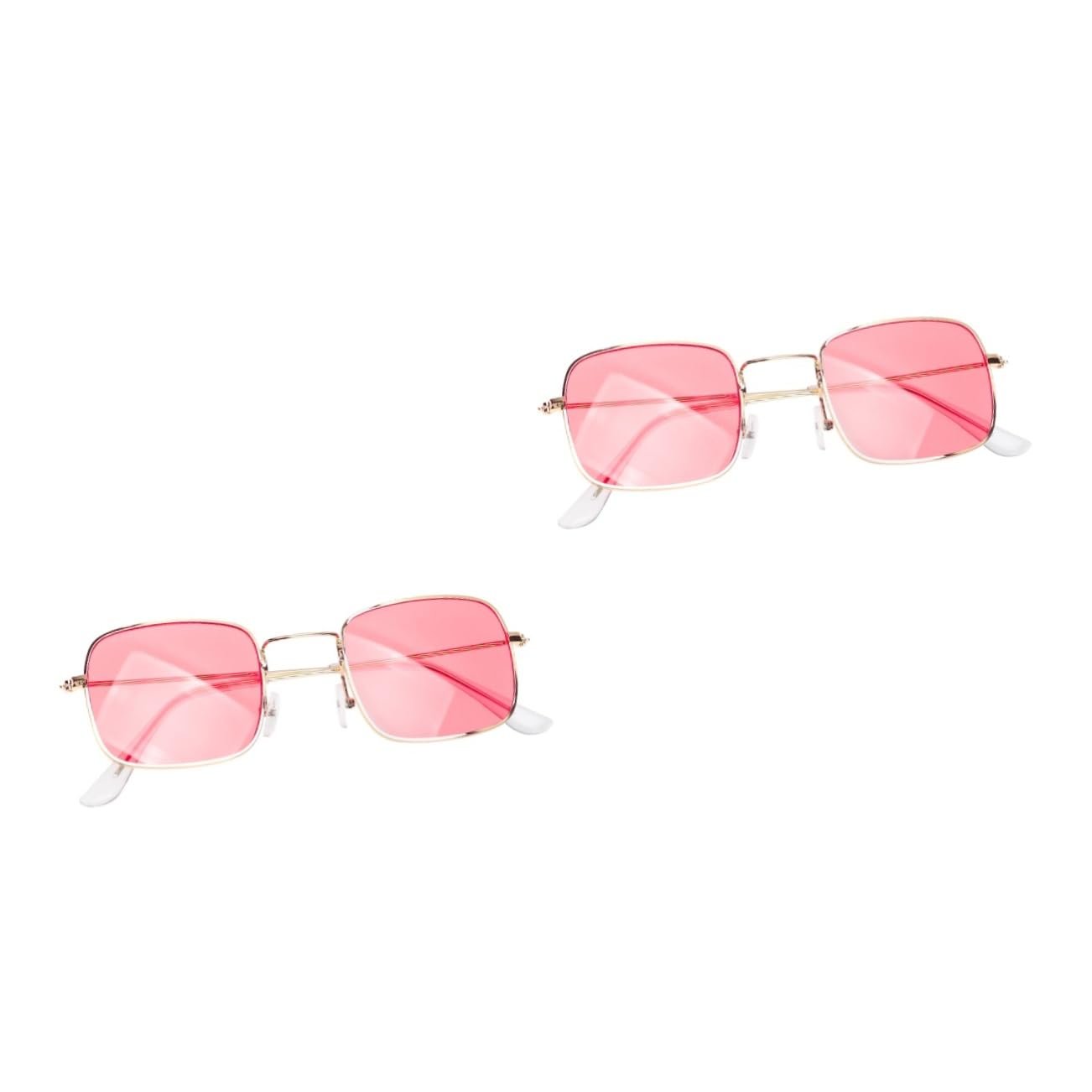 Набір окулярів PACKOVE 2 шт. Квадратна оправа Прозорі лінзи Сонцезахисні, фото №1