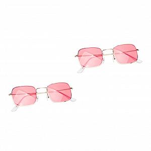 Набір окулярів PACKOVE 2 шт. Квадратна оправа Прозорі лінзи Сонцезахисні - Фото 1