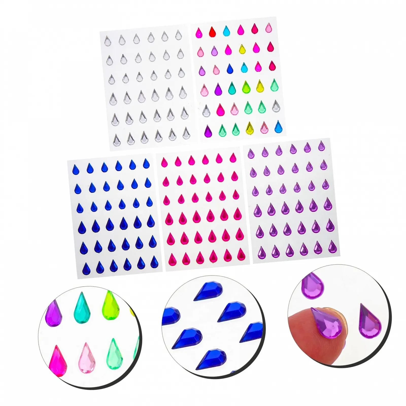 Стрази для макіяжу 5 аркушів, фото №5 Стрази для макіяжу 5 аркушів, фото №5