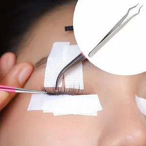 Пінцет для нарощування вій Harilla Precision Silver synthetic.ua - Фото 1
