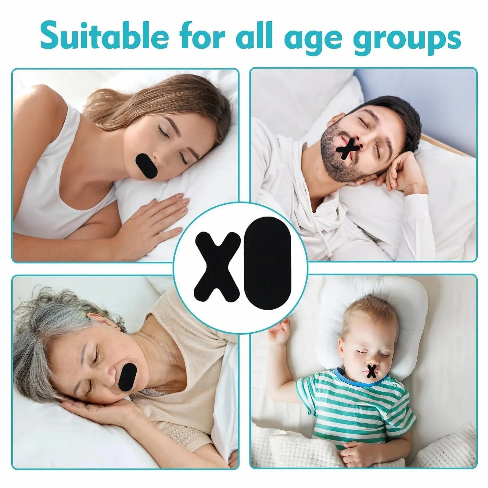 Стрічка для рота Пластирі від хропіння (Упаковка 40 шт.), фото №4