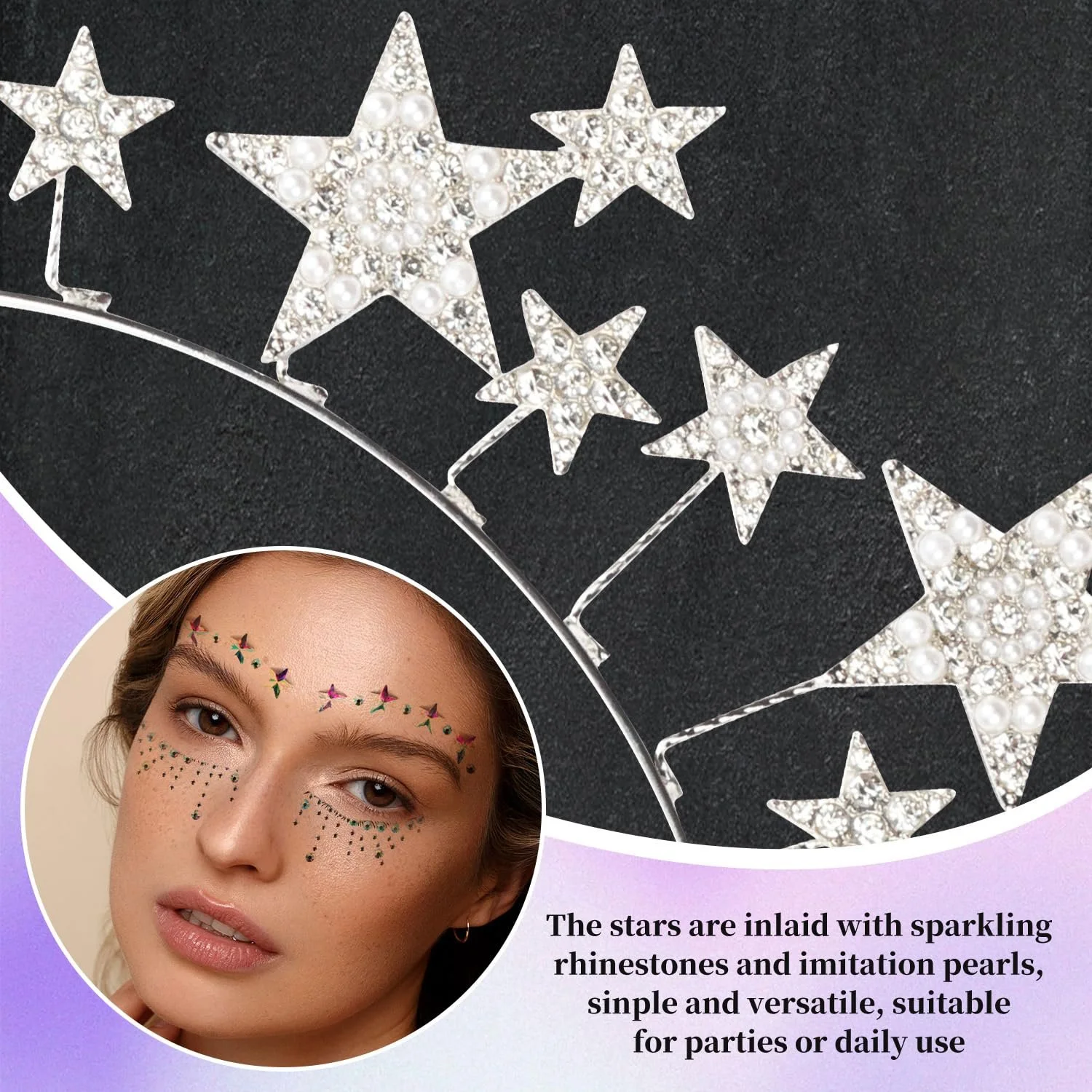 Обруч Звезда Серебристый, фото №5