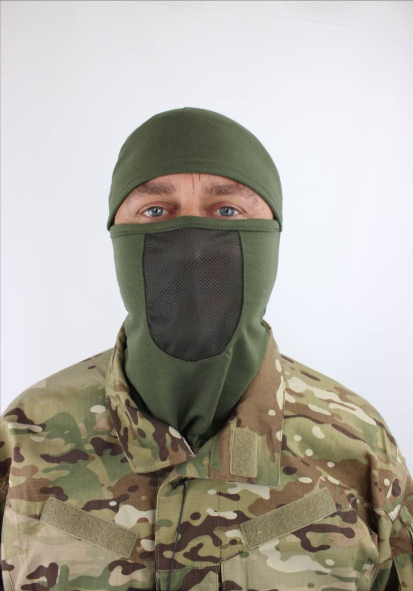 Балаклава тактическая с сеткой двунитка вискозная ВСУ ЗСУ 20221923 8077 хаки, фото №1 Балаклава тактическая с сеткой двунитка вискозная ВСУ ЗСУ 20221923 8077 хаки, фото №1