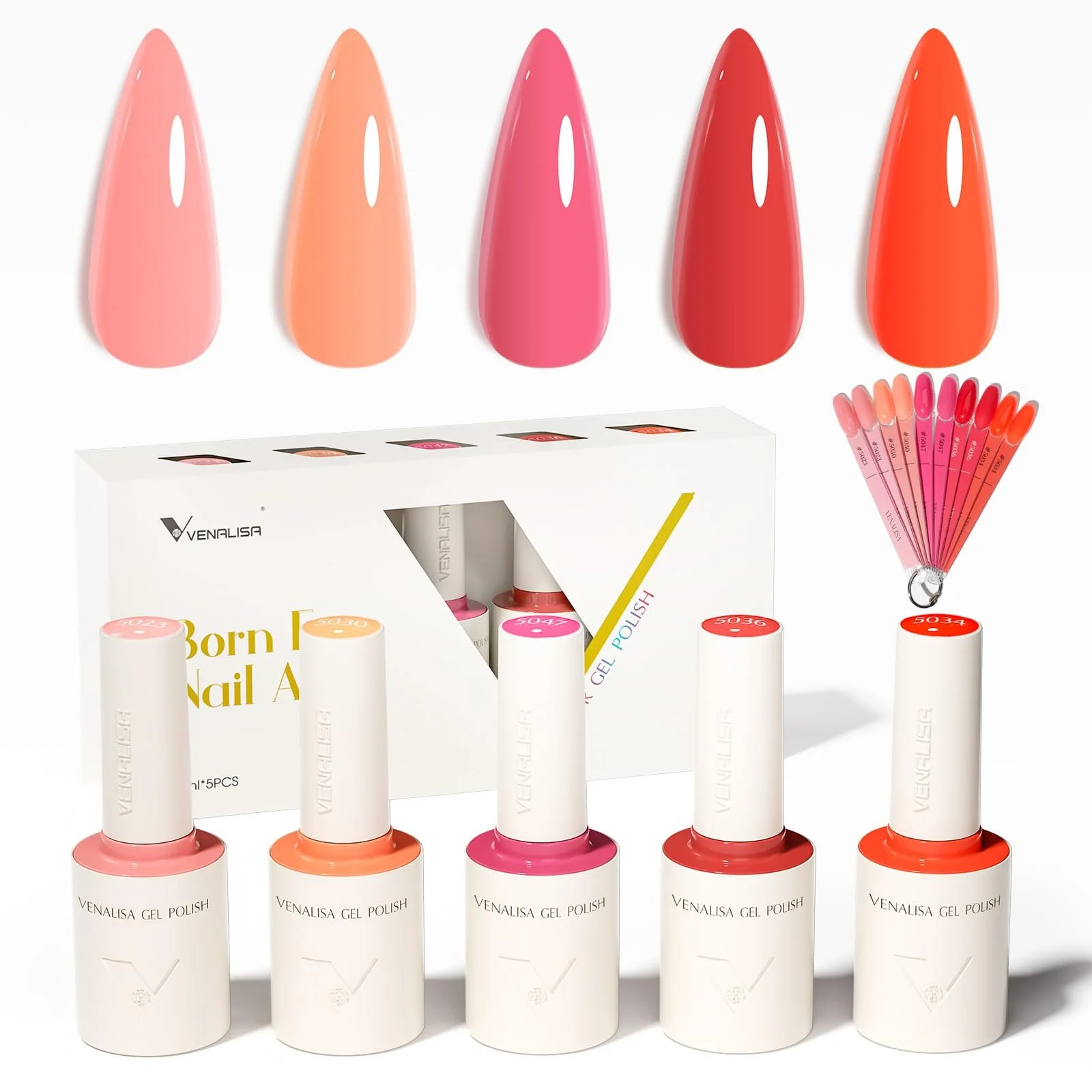 Гель-лак VENALISA Набір 5 кольорів 2501, фото №1