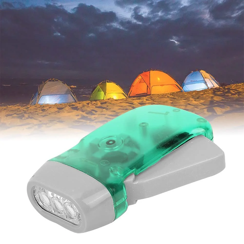 Ручний ліхтарик з ручним приводом Mini, ABS матеріал, аварійний , легкий, портативний, світлодіодне джерело світла, висока яскравість, для подорожей Жовтий з зеленим, фото №8