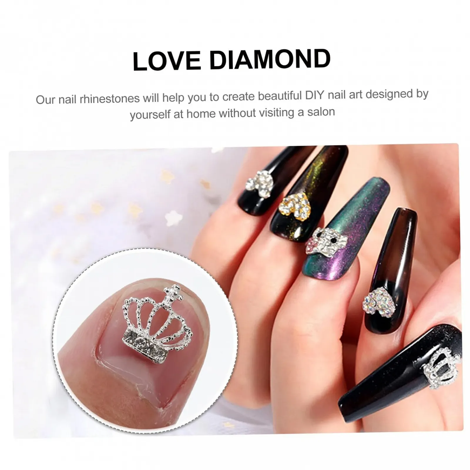 Украшения для ногтей Healeved 30 шт. Стразы для дизайна ногтей, фото №8
