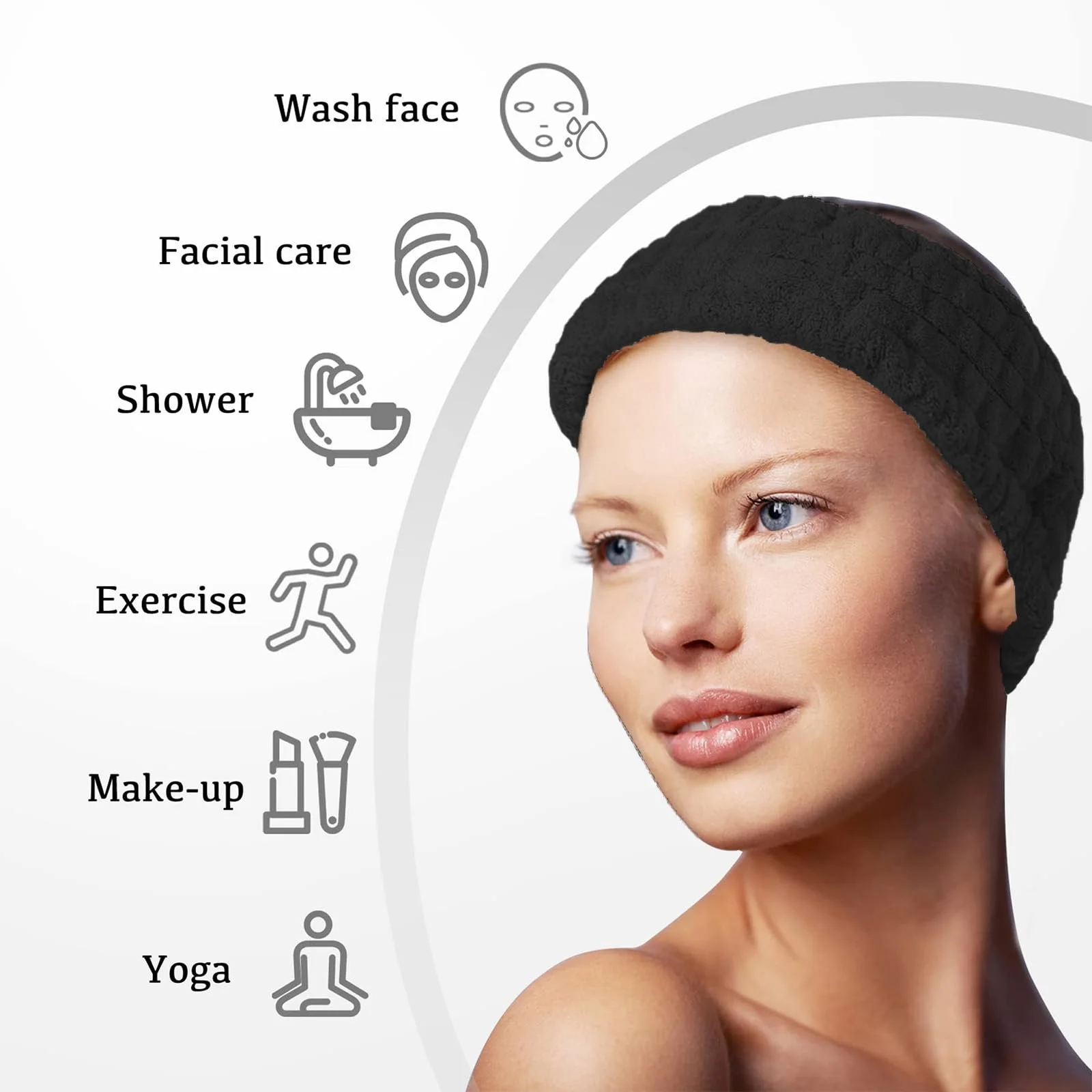 Повязка на голову эластичная, фото №7