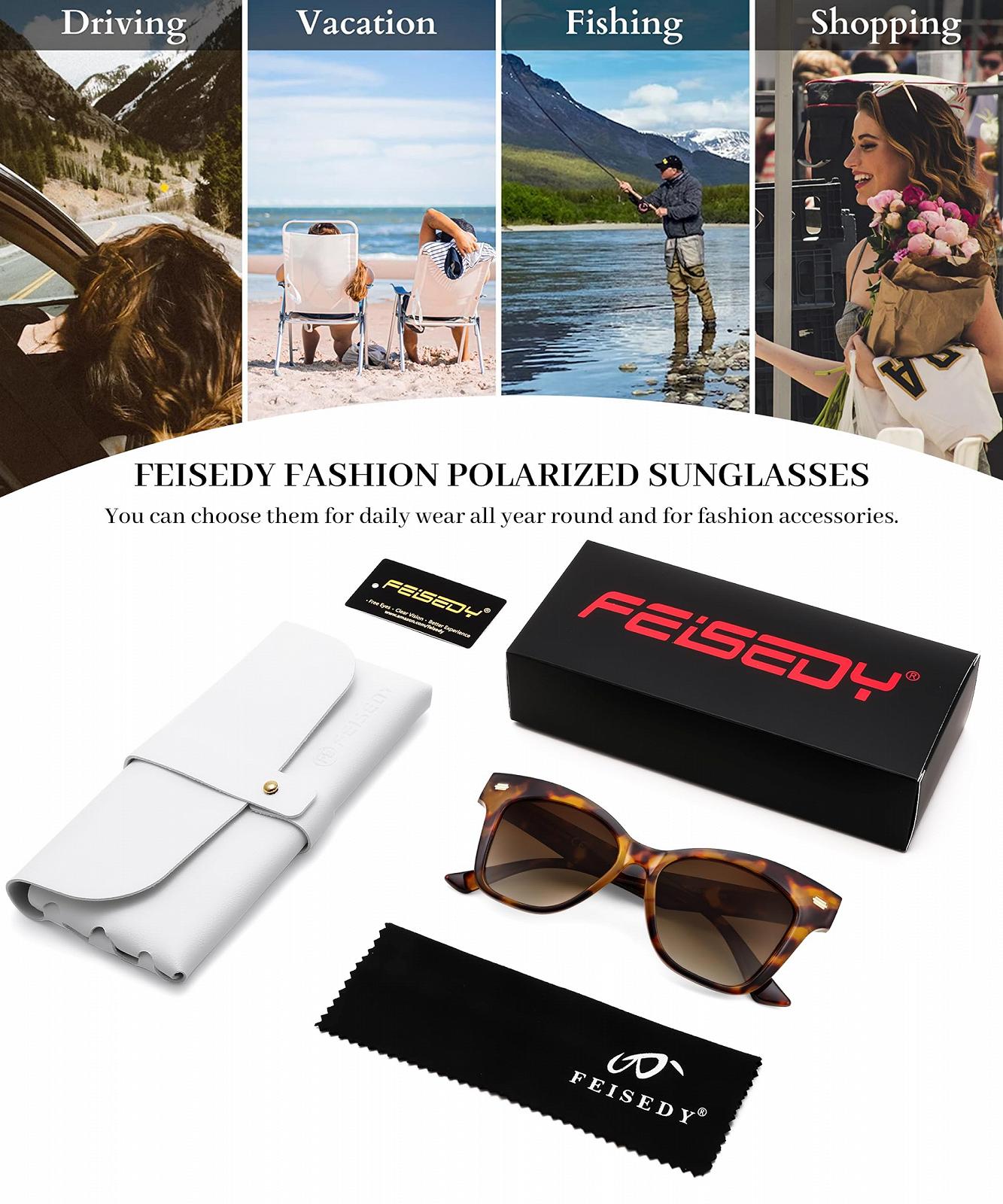 Сонцезахисні окуляри Котяче око FEISEDY B0009 Ретро Поляризовані Жіночі Вінтажні, фото №6 Сонцезахисні окуляри Котяче око FEISEDY B0009 Ретро Поляризовані Жіночі Вінтажні, фото №6