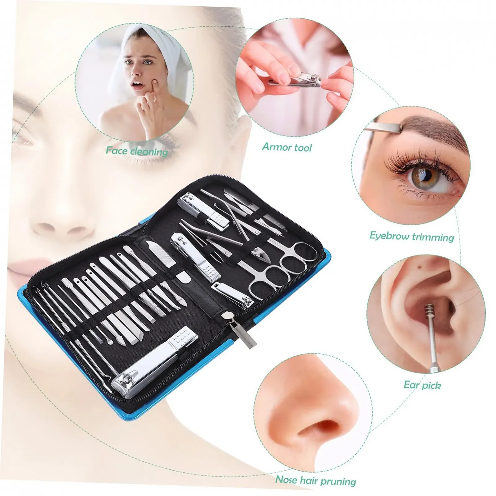 Набор для маникюра CALLARON 26 предметов, фото №7