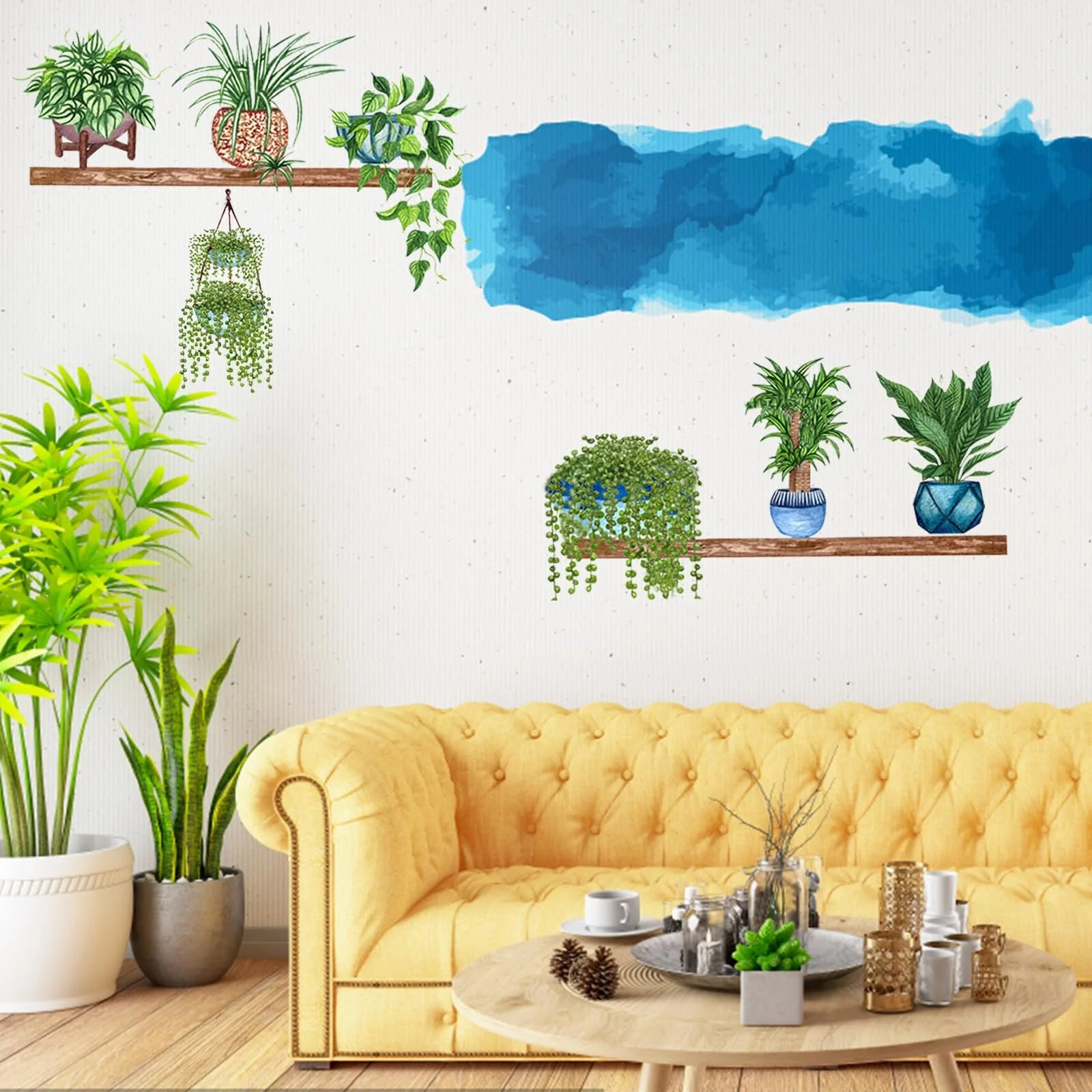 Наклейки на стіну Рослини в горщиках Зелені, фото №5