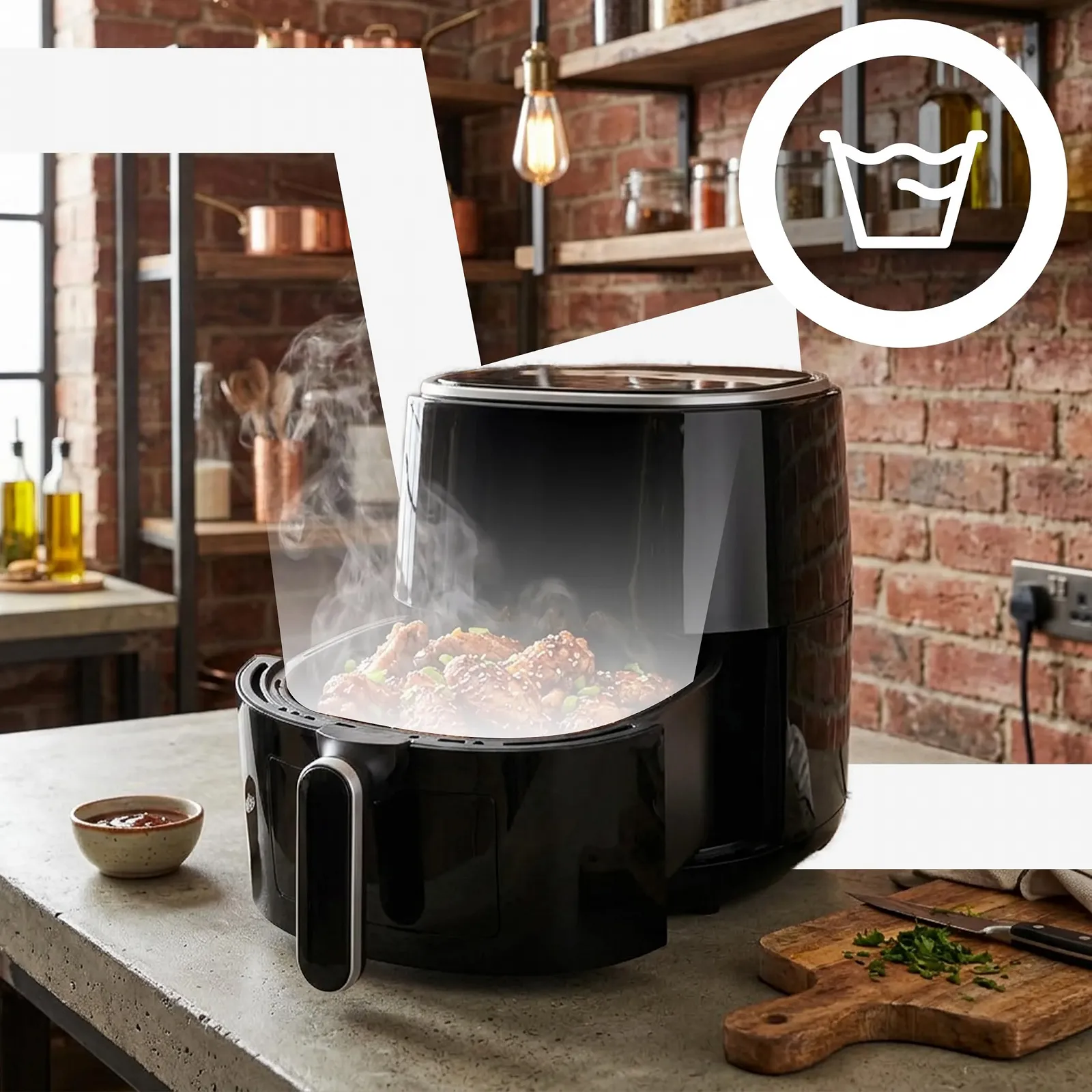 Мультипіч Retoo 3.2L 1200W LCD Тачскрін 9 програм 80–200 °C Чорна, фото №3 Мультипіч Retoo 3.2L 1200W LCD Тачскрін 9 програм 80–200 °C Чорна, фото №3