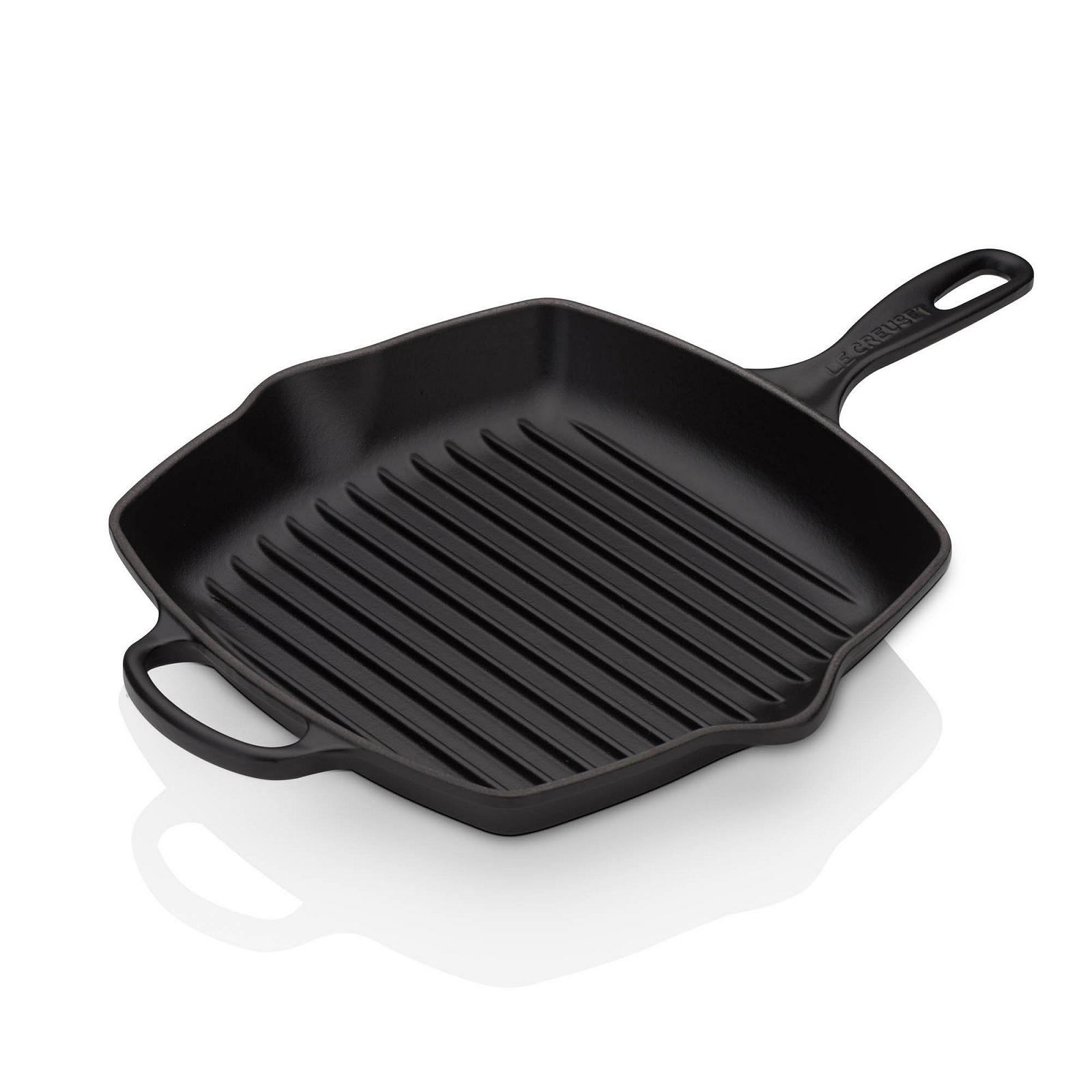 Гриль-сковорода Le Creuset Signature квадратна, чавунна 26 см чорний, фото №1