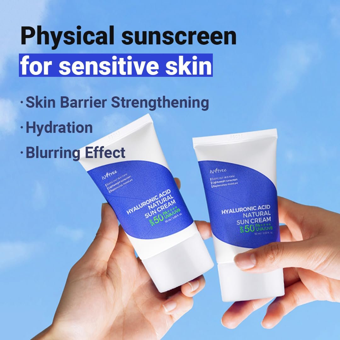 Сонцезахисний крем IsNtree Natural з гіалуроновою кислотою SPF 50 PA++++ 50 мл, фото №3