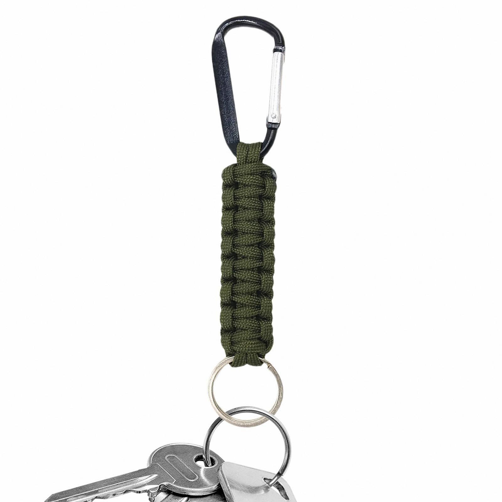 Брелок Coiroaoz Paracord з карабіном, портативний, легкий, на шнурі, надміцний з гачками для ключів, ліхтариків, кусачок, фото №6