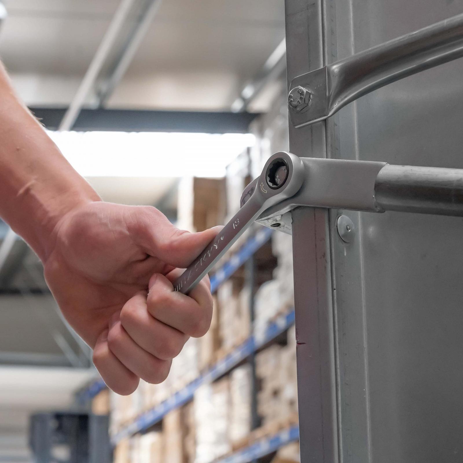 Набор гаечных ключей HASKYY 72-зубчатый 8-32 мм 13 штук в кейсе, фото №5