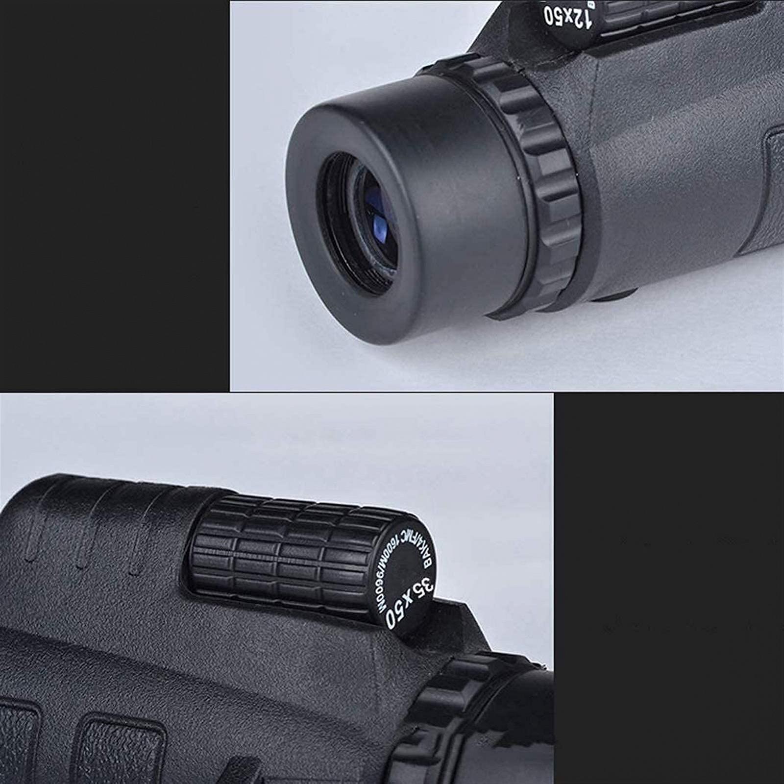 Монокуляр Derbut 12×50 HD з кріпленням для смартфона та штативом, фото №3