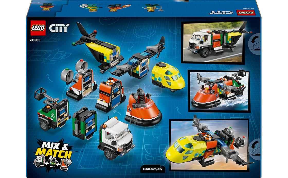 Конструктор Лего LEGO City Ремікс літака, вантажівки та судна на повітряній подушці (60505), фото №2