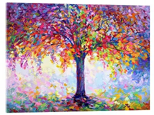 Картина на акриловому склі Posterlounge Tree of Happiness Leon Devenice 40 x 30 см Кольоровий - Фото 1