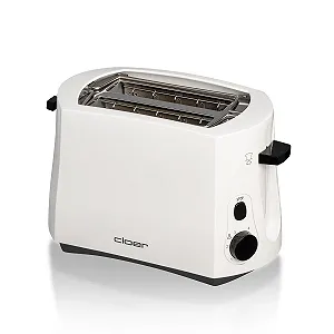 Тостер Cloer Cool Wall 331, 825 Вт, 2 скибочки, інтегрована насадка для булочок, піддон для крихт, ліфтер, білий synthetic.ua - Фото 1