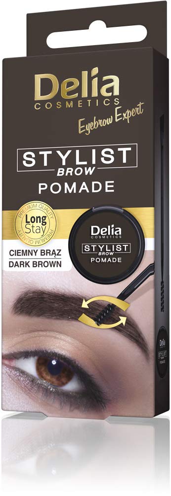 Помада для брів Delia Eyebrow Expert Stylist Темно-коричнева, фото №3