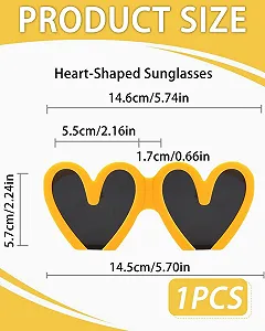 Солнцезащитные Очки Сердцевидные Желтый с Оранжевым Краем synthetic.ua - Фото 1