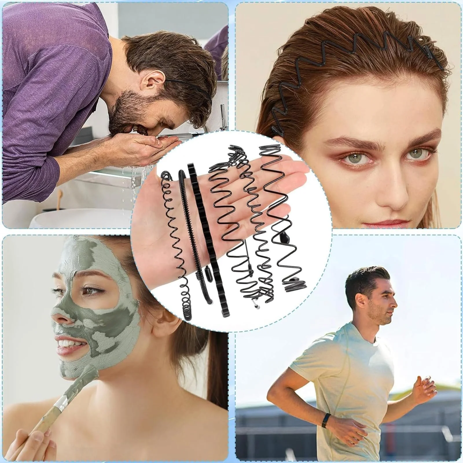 Набор металлических обручей для волос 4 шт., фото №6