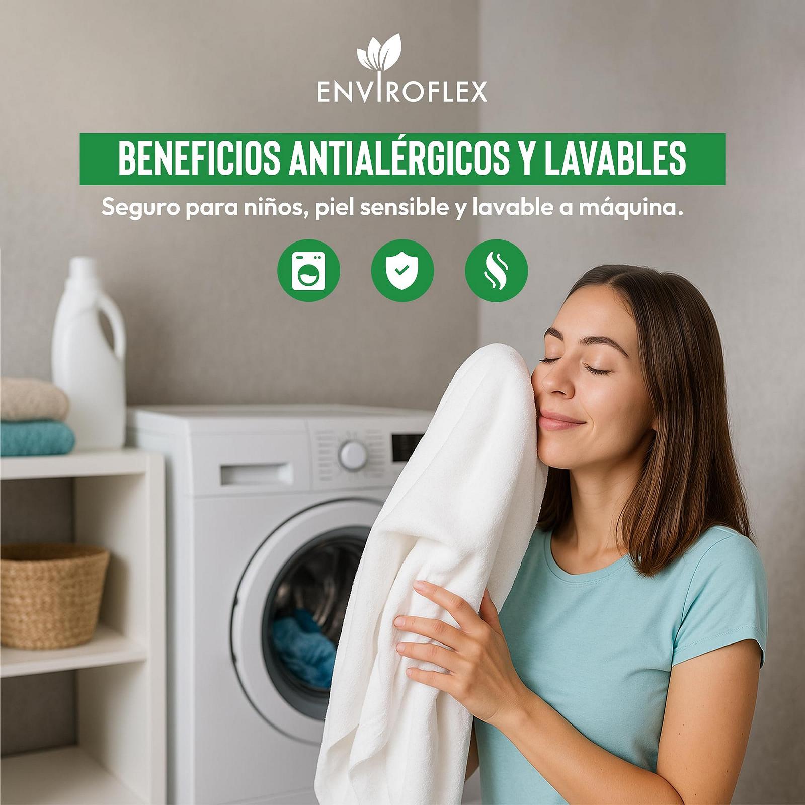 Наматрацник Enviroflex Махровий Універсальний Комфорт з Водонепроникним Захистом Extra Soft Дихаючий Дизайн для Усіх Сезонів 152 x 200 x 30 см, фото №5