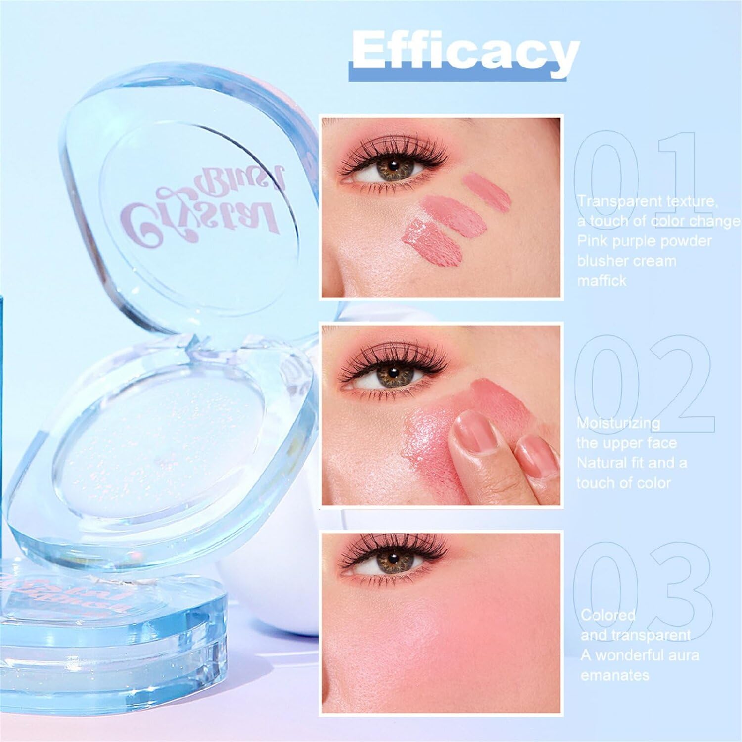 Бальзам Magic Colour Change Blush Crystal Make Up #01+02, фото №7